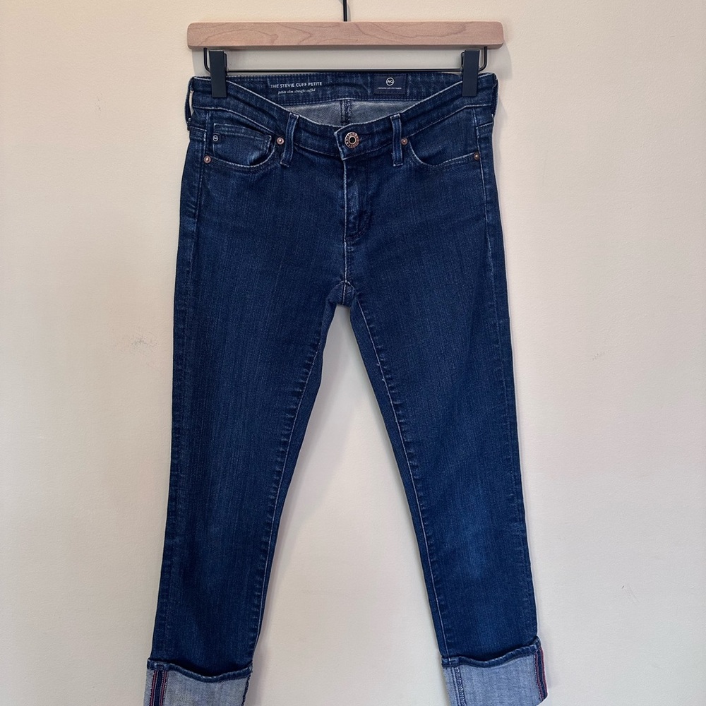 AG Adriano Goldschmied Dark Indigo Cropped Ankle Jeans - Slim Fit